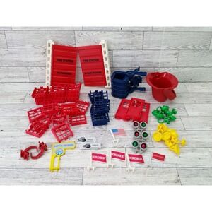 Lot of Assorted Rokenbok System Parts Windows Doors Signs Flags Lights Buckets